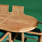 Teak Oval Extending Table