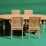 Teak Oval Extending Table