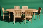 Teak Oval Extending Table