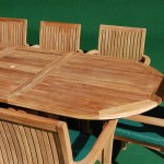 Teak Oval Extending Table