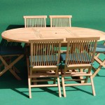 Teak Round Extending Folding Set