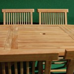 Teak Round Extending Folding Set