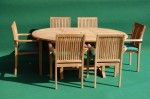 Teak Round Extending Stacking Set