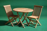 Teak folding table and chair set