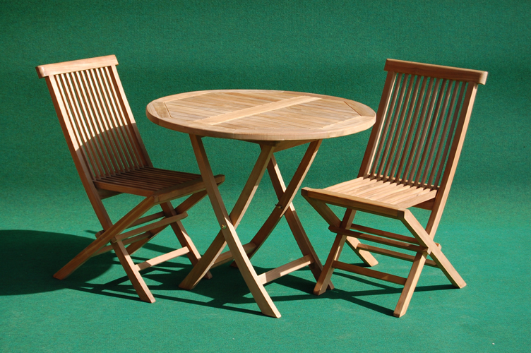 Teak Folding Table and Chair Set - Garden Teak
