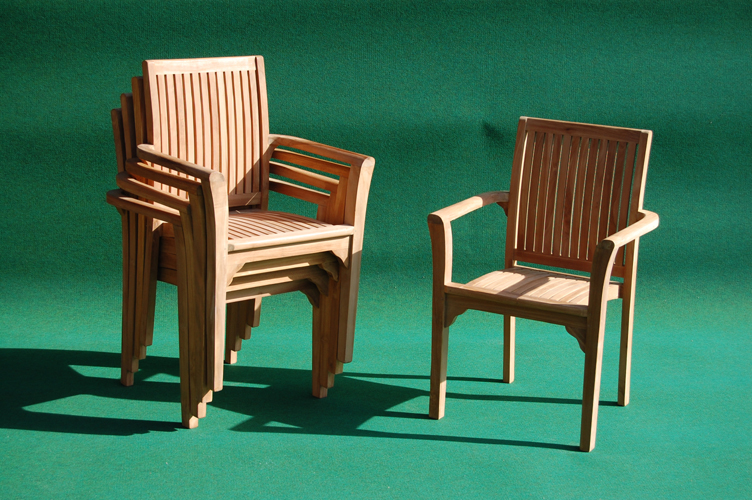 teak stacking armchair garden teak
