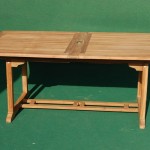 Teak Double Extending Rectangular Table