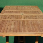 Teak Double Extending Rectangular Table