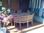 Teak Garden Furniture Bench Table and Chair Set